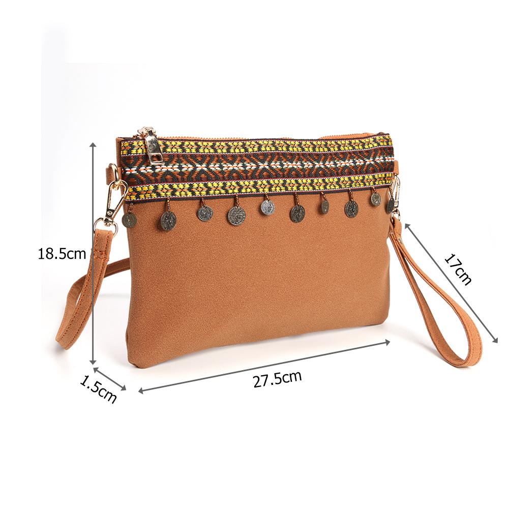 Handbags Portable Delicate Ethnic Style Messenger Bag Women PU Leather Shoulder Crossbody Shopping Handbag