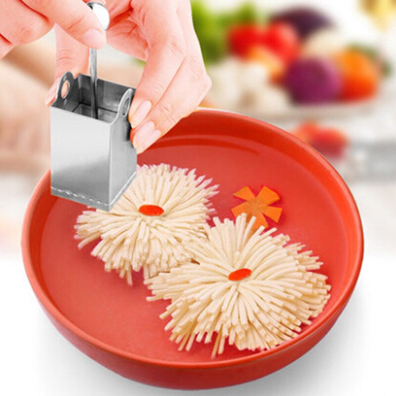 Stainless Steel DIY Tofu Shredding Mold Chrysanthemum Tofu Knife Slicer Holderkitchen Accessories Cooking Tool 996978