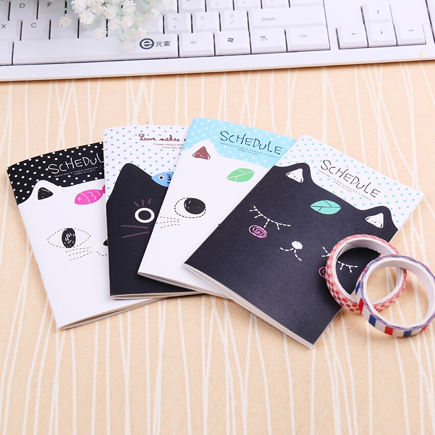 Cute Mini Cat Style Filofax Notebook Students Diary Notepad Office School Stationery