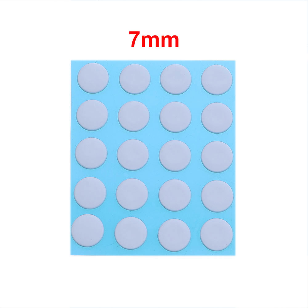 2Set 6mm 7mm diameter ICE Version Esports Mouse Skates Mouse Feet DIY Universal Dot Mouse Pad Antii-slip Mouse Feet Sticker: WHITE
