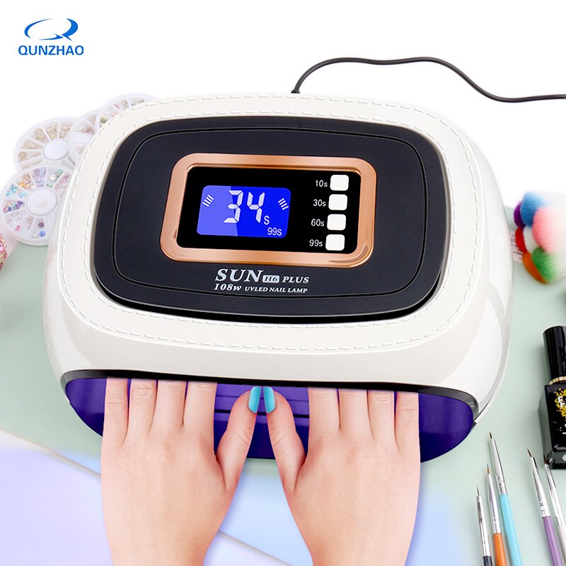 42 leds negletørrer gel tørring sol  h6 plus uv led lampe til neglelak lak manicure islampe nail art værktøjer