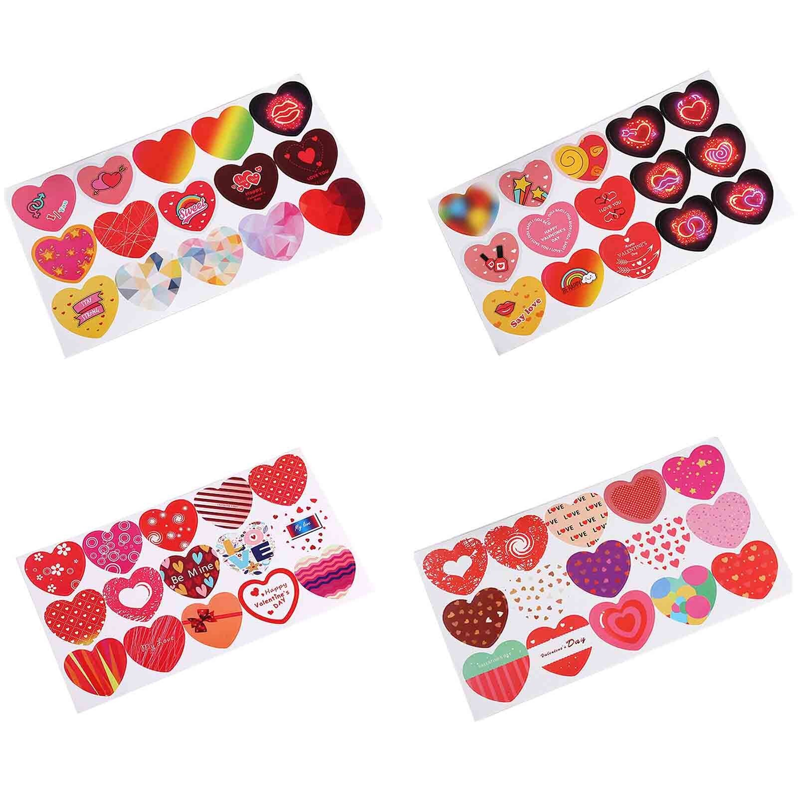 25# Valentine's Day Sticker Box Seal Sticker Wedding Party Envelope Label Stick Box Stickers Adhesive Sticker Scrapbooking