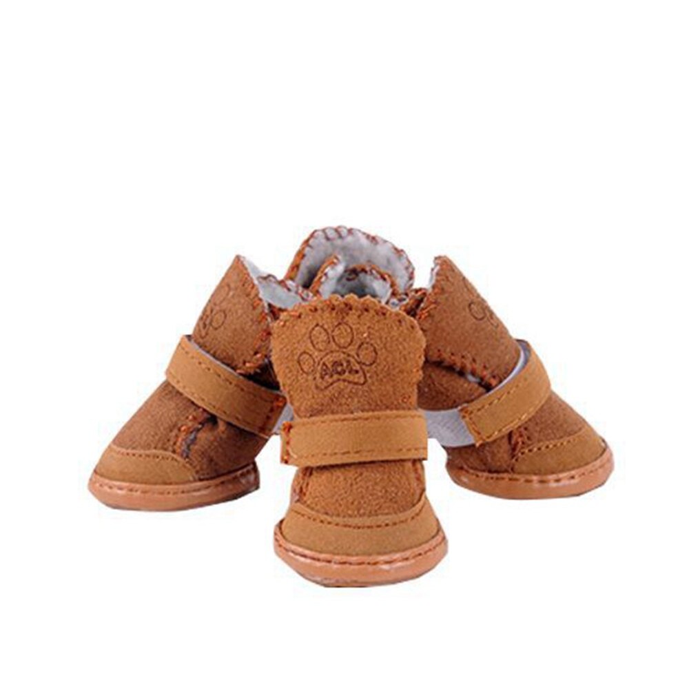S-XXL Winter Warm Schoenen voor Honden 4 stks/set Leuke Hond Laarzen Sneeuw Wandelschoenen Katoen Blend Puppy Sneakers Dierbenodigdheden