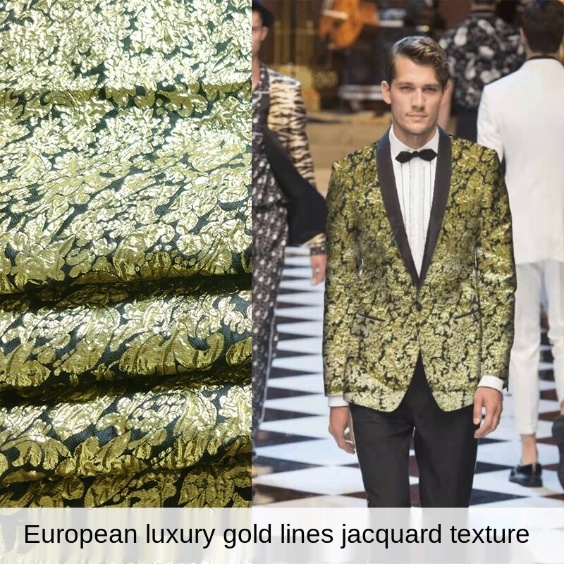 Italian jacquard suit fabric fluffy skirt dress brocade metal silk fabric sewing fabric factory shop not out of stock