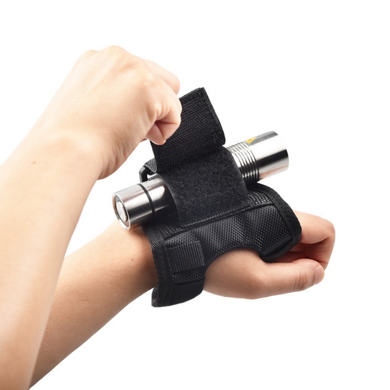 Underwater Scuba Diving Dive LED Torch Flashlight Holder Soft Black Neoprene Hand Arm Mount Wrist Strap Glove