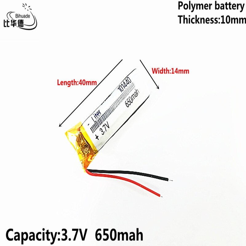 1 liter energieakku 3.7v,650 mah ,101440 polymer lithium-ionen / li-ionen-akku für spielzeug, powerbank, gps ,mp3,mp4, handy, lautsprecher