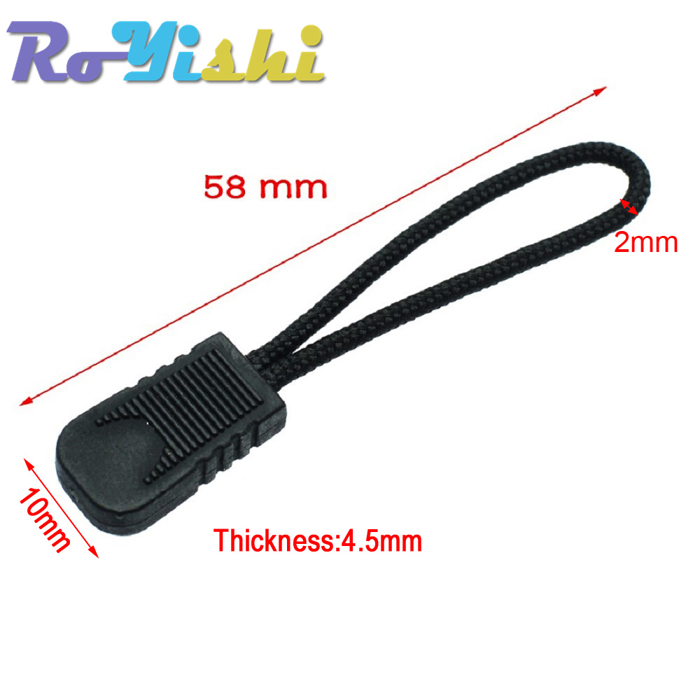 10 Pcs/Pack Zipper Pulls Cord Ends Strap Lariat Black For Apparel Accessories: Antique Copper