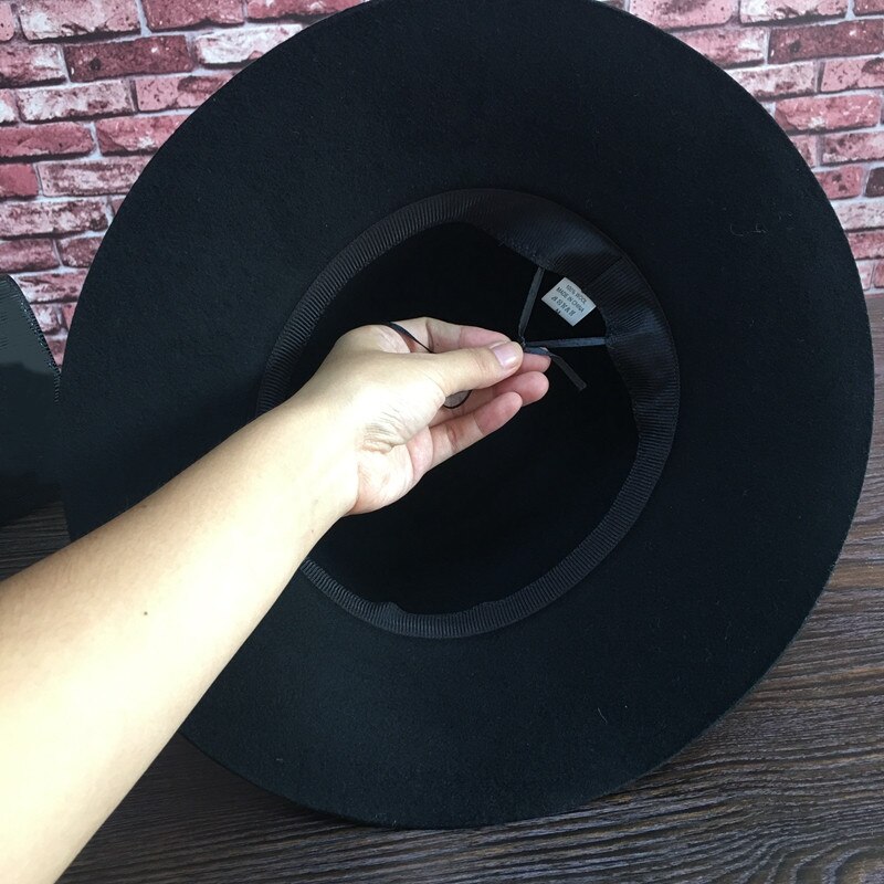 Fedora's standaard zwart wijnrood lint stoffen hoed heer afhangende dakrand afwijking pet temperament van mannen en vrouwen panama