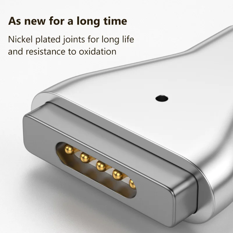 100W Aluminum USB Type C Magnetic PD Adapter for Magsafe 1 2 MacBook Air Pro Led Indicator Fast Charging Magnet Plug Converter