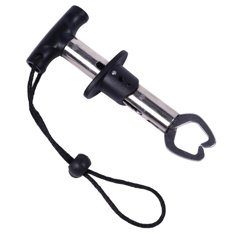 Controle visklem apparaat lokt roestvrij staal vislip gripper houder grijper tang visgerei accessoires: 1