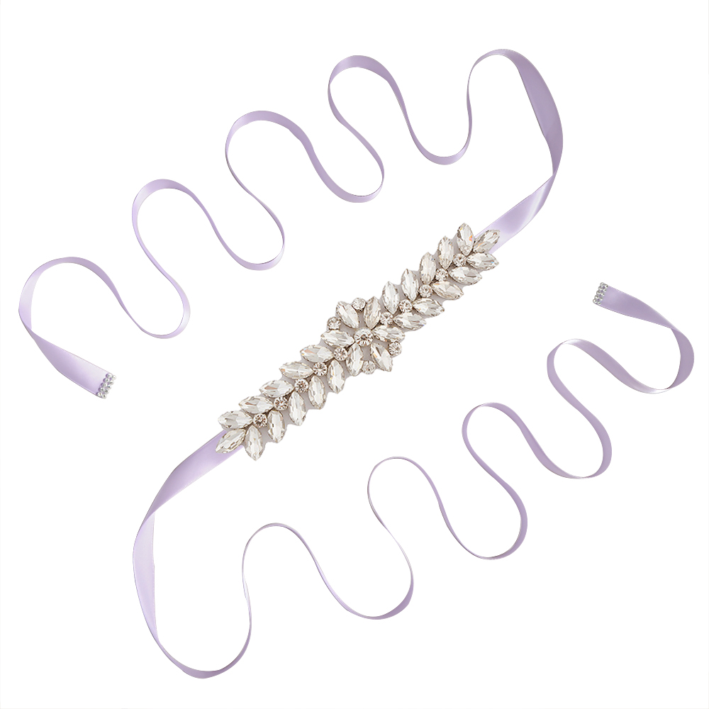 Trixy S69 Prachtige Strass Riem Bruiloft Riem Bruidsjurk Accessoires Huwelijk Bruids Sjerpen Bruiloft Bruids Riem Voor Bruiden: lavender