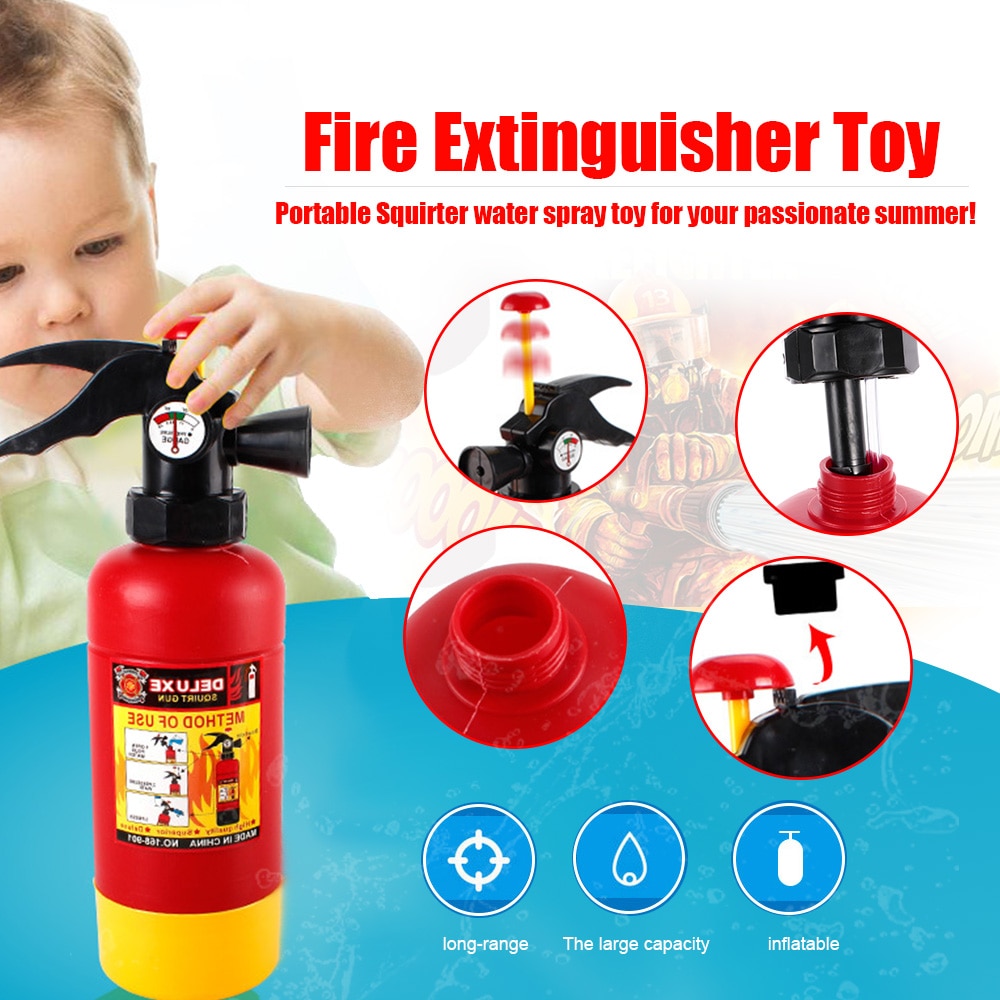 1pcs Summer Toy Water Gun Toys for Kids Boy Girl Simulate Fire Extinguisher Beach Water Toys Outdoor Fun Water Gun Extinguish