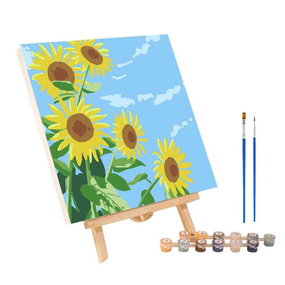 Frame Painting By Numbers Kits Abstract Sunset Landscape Modern Drawing Coloring By Numbers Acrylic Paint For Home Decor