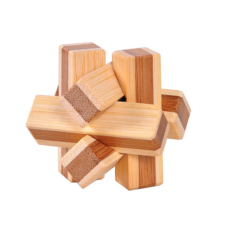 Kong Ming Luban blokada dzieci dzieci 3D Handmade drewniane zabawki inteligencja dla dzieci łamigłówki gra Puzzle edukacyjne zabawki: Xiao Mu knot