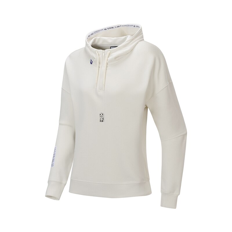 Li-ning Sudadera con capucha de baloncesto BAD FIVE para mujeres abrigada en el paño grueso y suave de algodón de poliéster forro deportivo Sudadera con capucha AWDP428 COND19