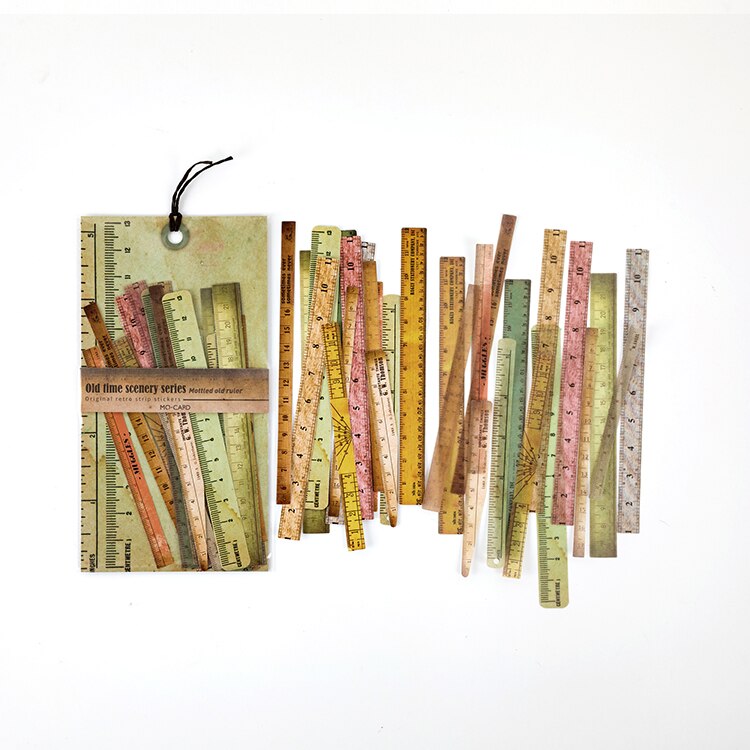 Journamm-Juego de pegatinas estilo Retro para álbum de recortes, diario adhesivo de papel Washi, planificador, papelería, 30 Uds.: E