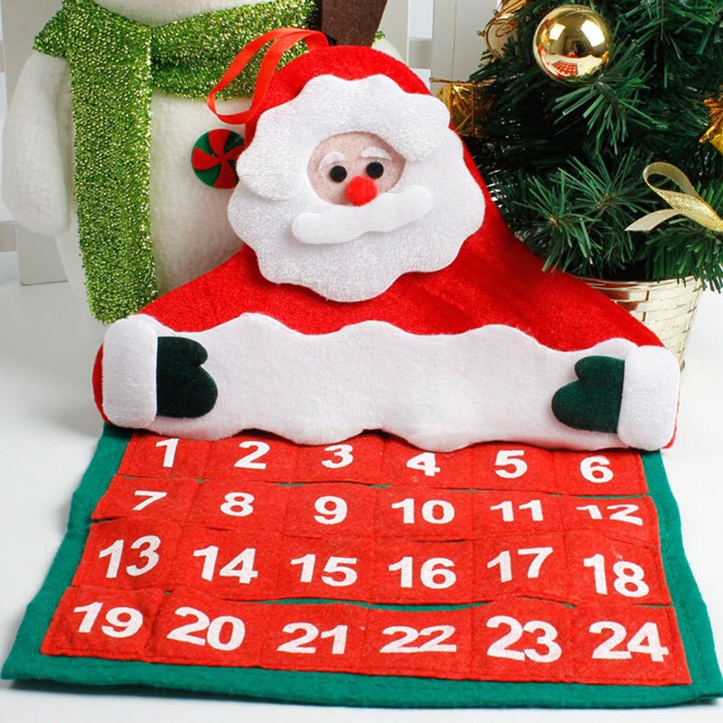 Christmas Hanging Advent Calendar Santa Claus Xmas Festival Decoration