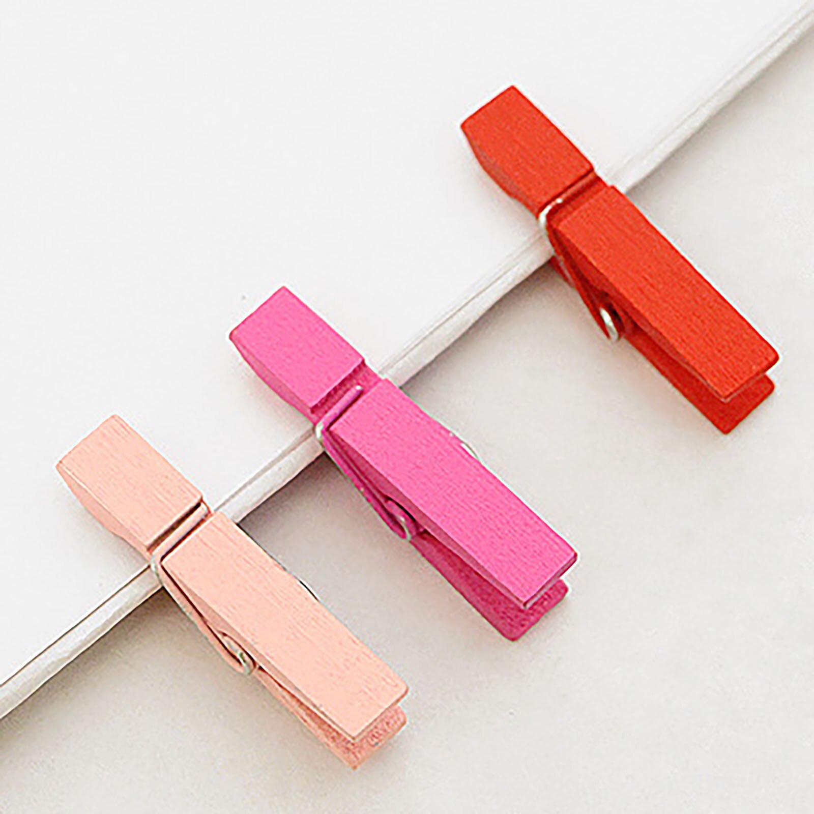 T #100 pièces Mini Clip en bois 1.4 pouces, petite taille, pinces à vêtements, pinces à linge, pinces à Photo multicolores, artisanat, accessoires de Scrapbooking