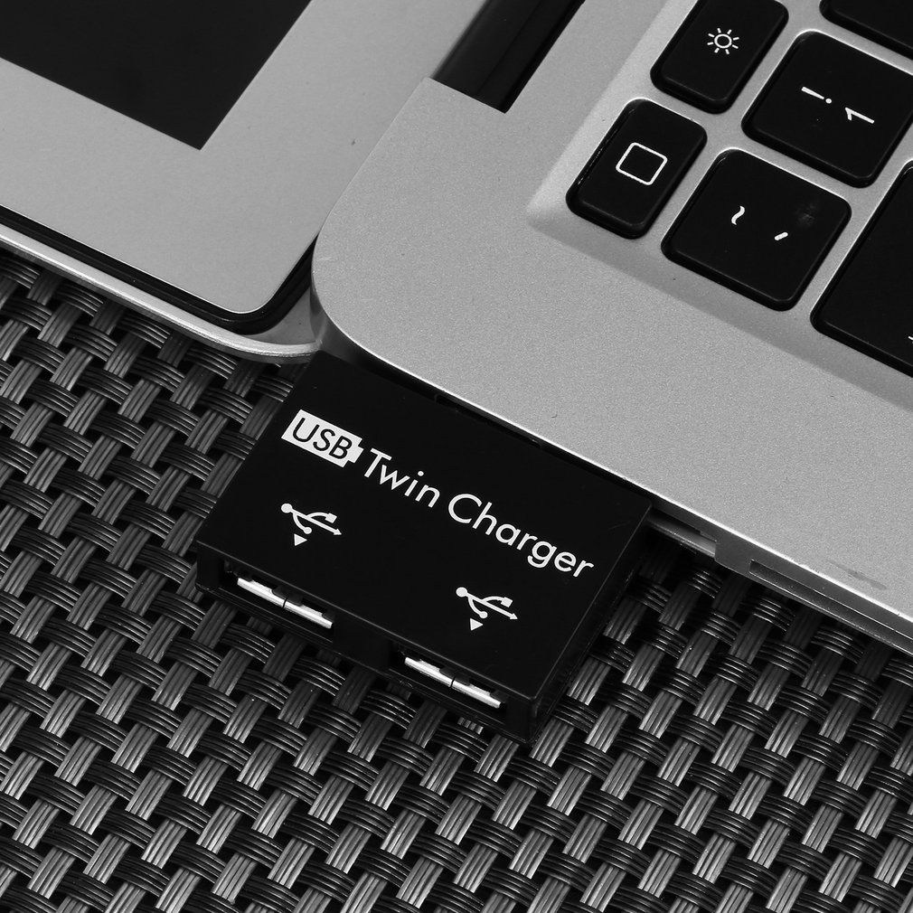 2 Port Charger Hub Adapter Usb Splitter Voor Telefoon Tablet Computer