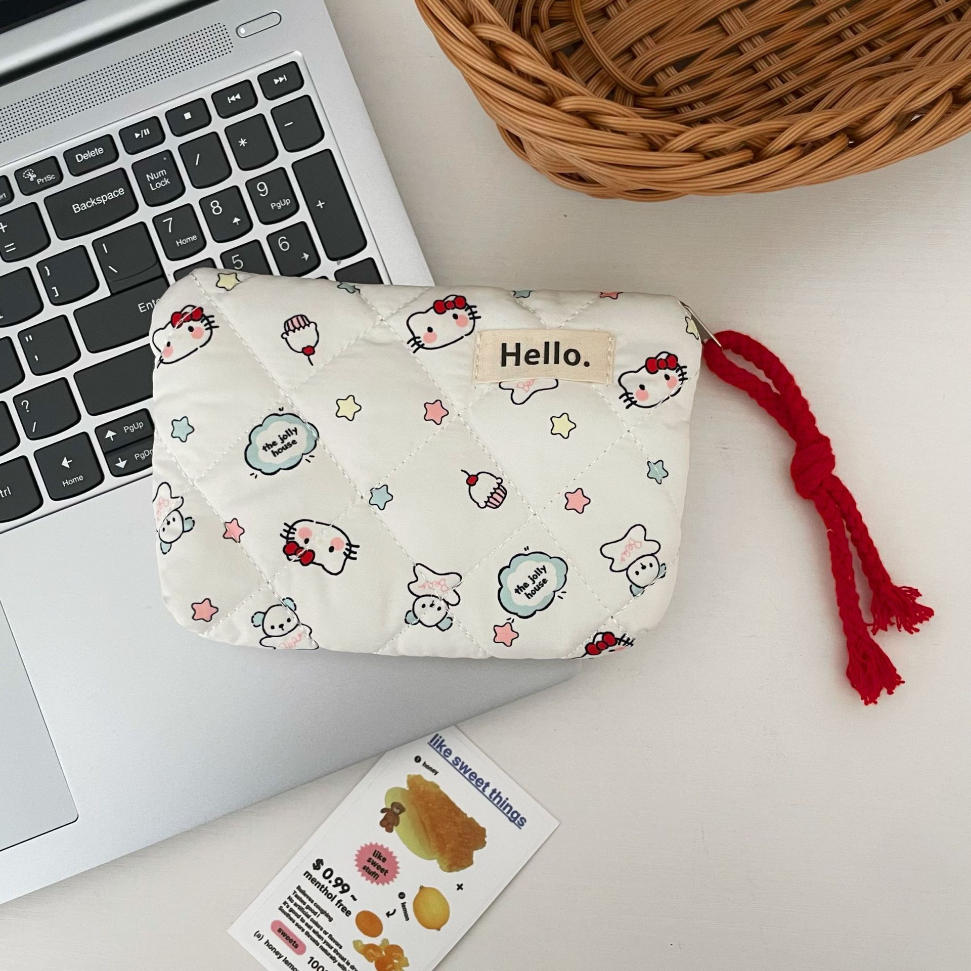 Ladies' Coin Purse Cute Kawaii Teddy Bear Strawberry Puppy Cat Mini Portable Travel Wallet Lipstick Earphones Card Bag: army green