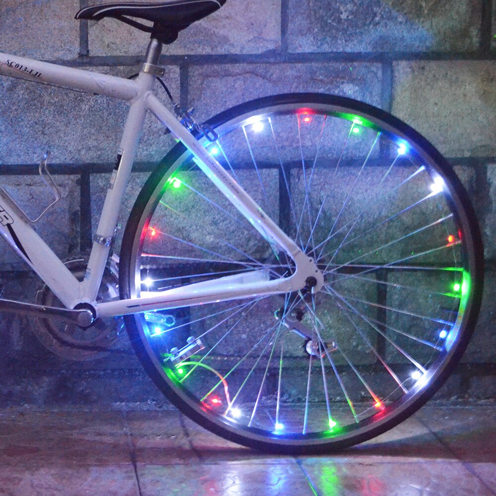 Fietsen Oplaadbare Fietsaccessoires Fiets Wiel Led Verlichting Waterdicht Fiets Lichtmetalen Fietswiel Spaken Lichten: color