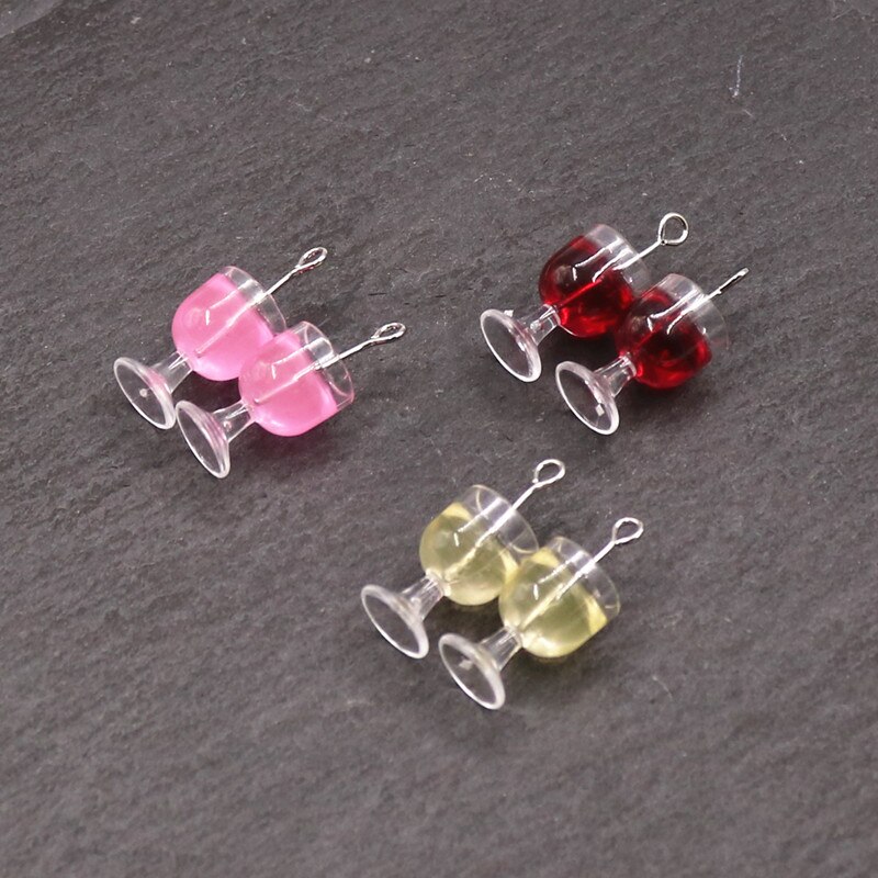 neue 10 stücke Wein Glas Charms Anhänger für DIY dekoration halskette ohrring schlüssel kette Schmuck, Der wein glas marker