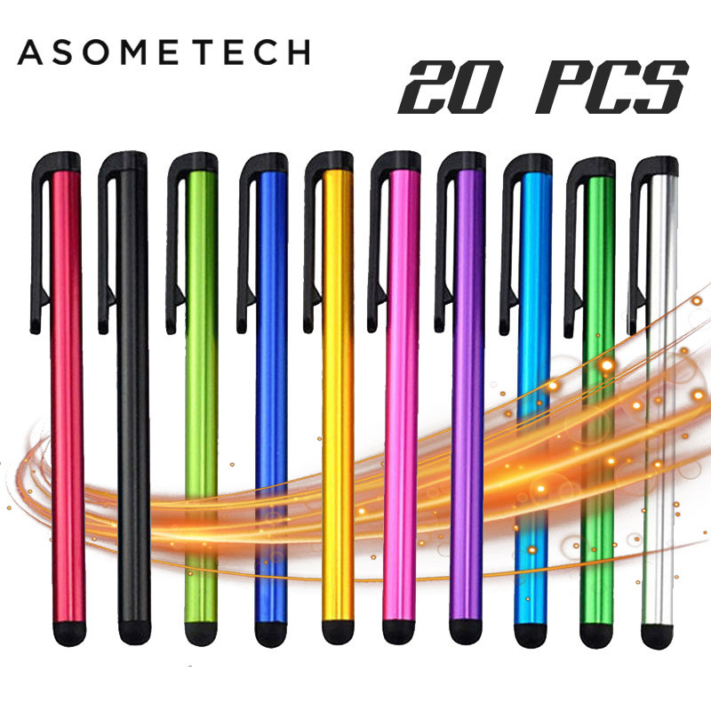 20 Pçs/lote Capacitive Touch Screen Stylus Pen Para IPad Air Mini Para Samsung iphone xiaomi Universal Tablet PC Telefone Inteligente Lápis: Default Title