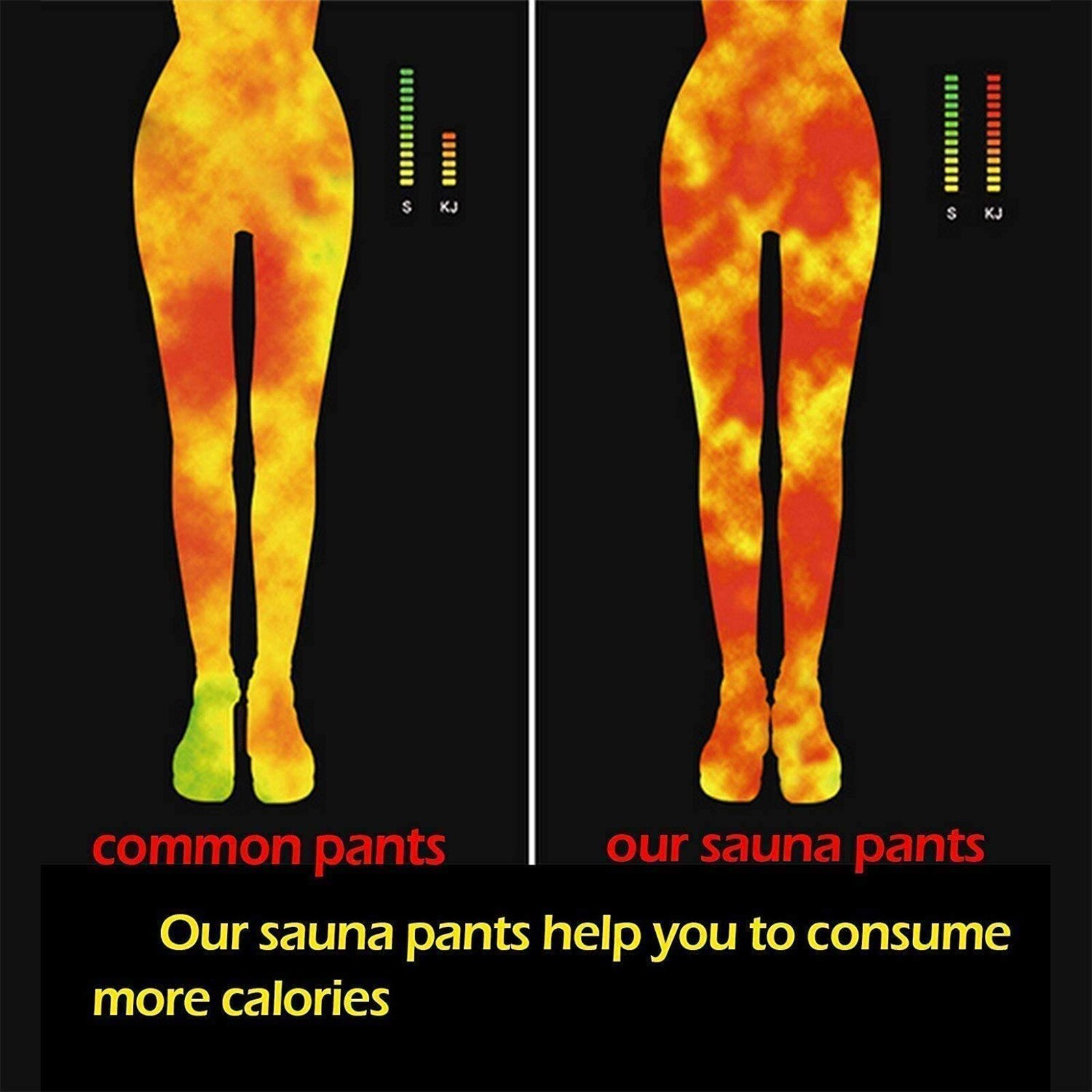 Pantalones de sudor para mujer, pantalones de sudoración adelgazante, mallas cómodas de neopreno deportes térmicos