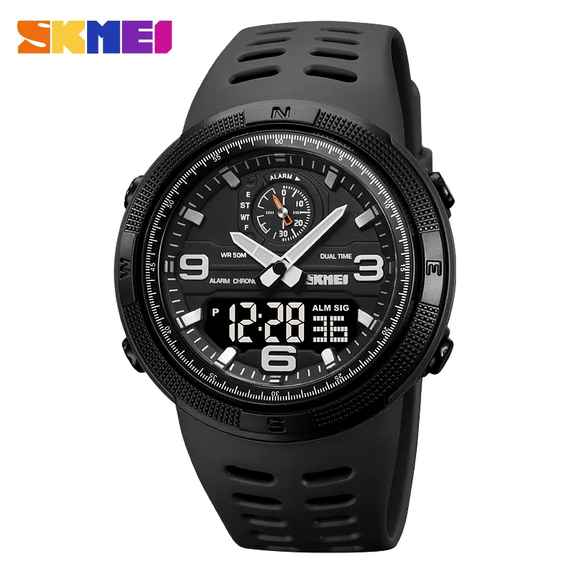 SKMEI-Reloj Digital deportivo para Hombre, pulsera electrónica con pantalla Dual, resistente al agua, para estudiantes, 1655, 1251: Rosa