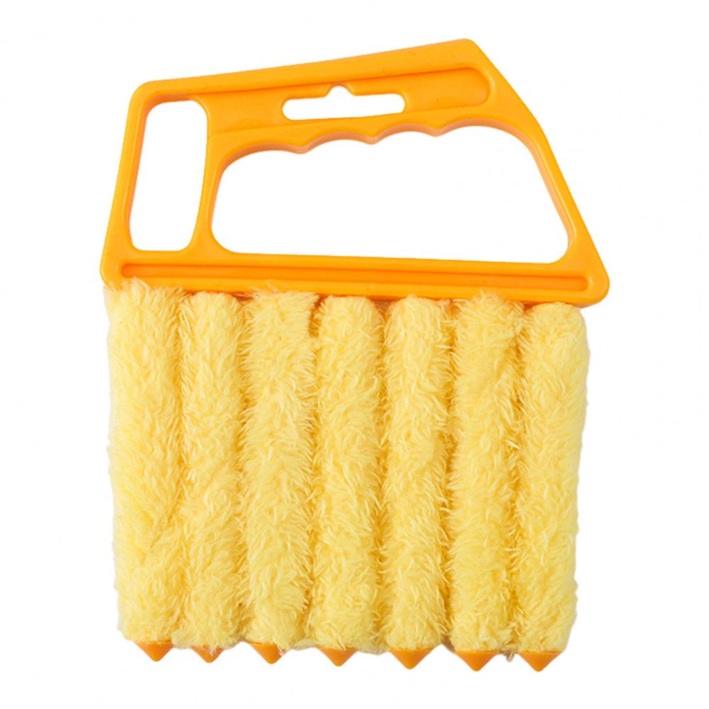 Blind Cleaning Brush Ergonomic Handle Soft Plush Blind Duster Soft Plush Non-Damaging Duster Brush Plastic Blind Cleaner: Yellow