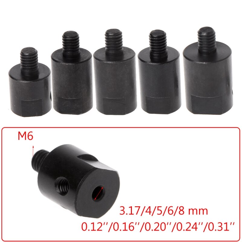1 set 3.17/4/5/6/8mm Axle Motor Shaft Coupler Sleeve Saw Blade Coupling Chuck Adapter