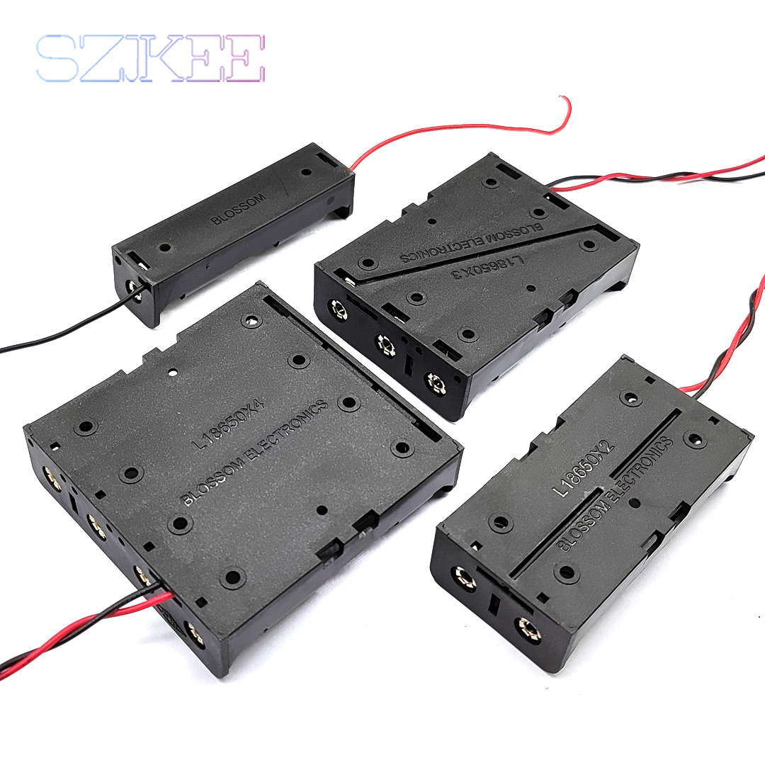 18650 Parallel Battery Holder Lengthened 18650 Power Bank Cases 18650 Battery Box Storage Box 18650 Case1/ 2/3/4 SLots 3.7V DIY