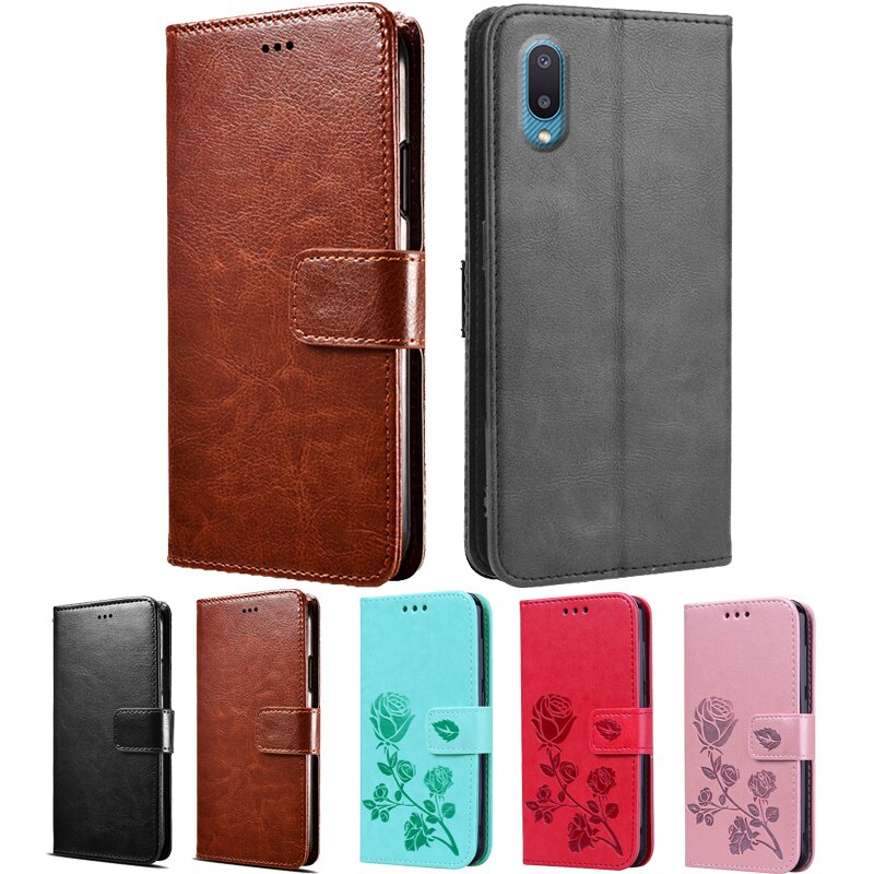 fallen Für Samsung Galaxis A02 Brieftasche Geschäft PU Leder kippen Schutz Capa Telefon Hülse Auf Samsung A02 SM-A022 Fчехол Abdeckung funda