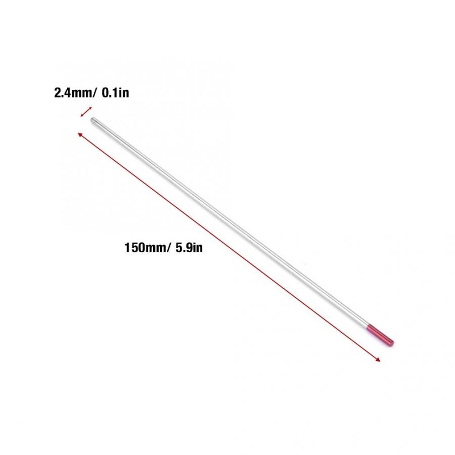 Wolfram elektroden Tig Schweißen zusammengesetzt Wolfram Elektroden 2,4*150mm (WES Lila) 10-Pack Wolfram elektrode professionelle