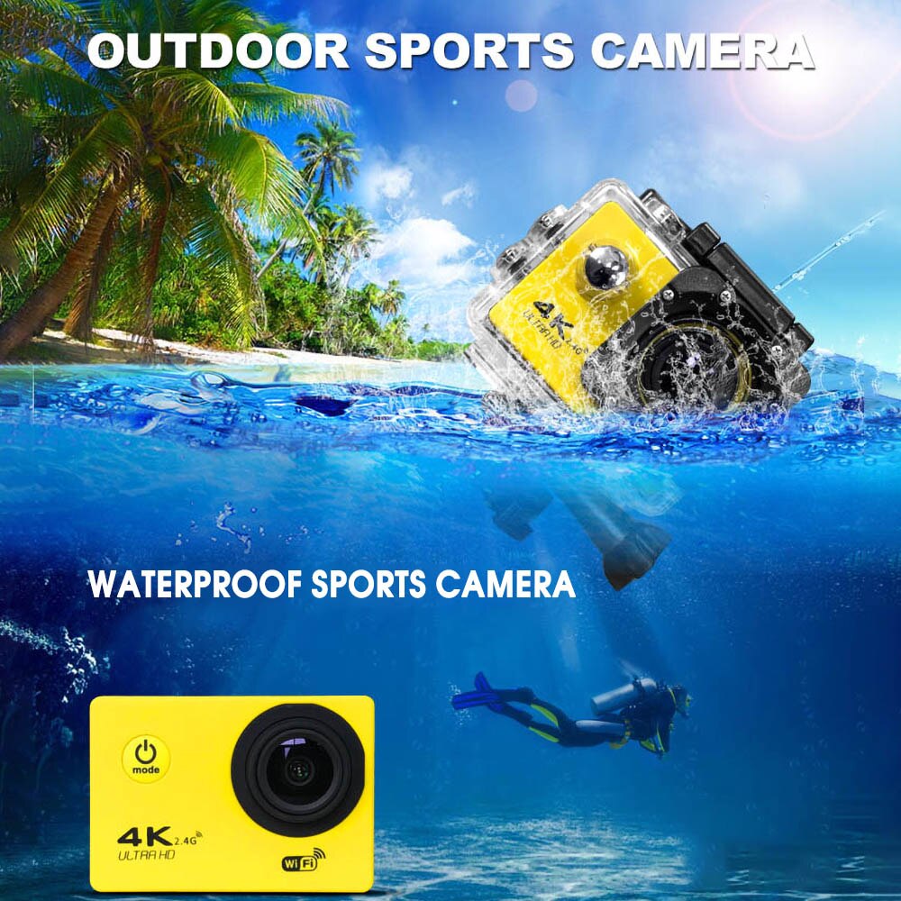 kebidumei Waterproof Action Camera HD 4k WIFI 2.0' Screen 170d Underwater 1080p Sport Camera Go Extreme Pro WIFI Camera