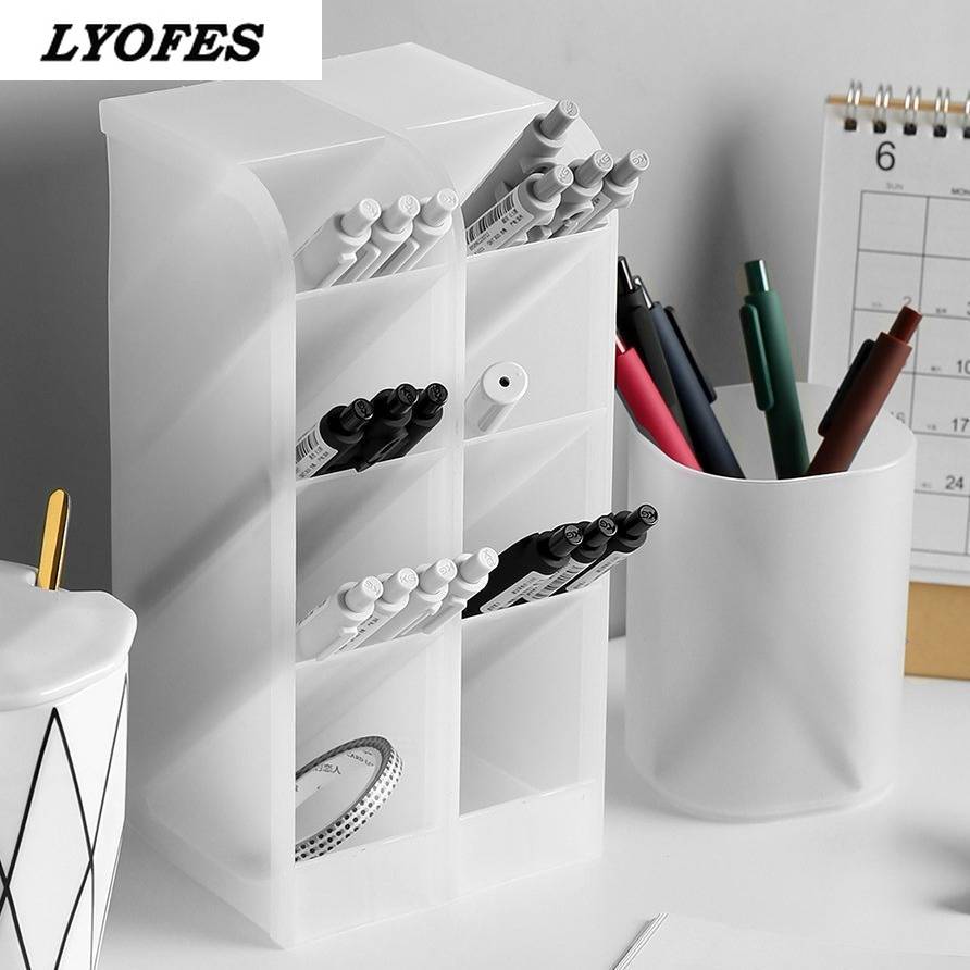 Organiseur de bureau pour stylos, rangement de papeterie, organisateur de bureau, support de brosse, accessoire de bureau pour porte-stylo