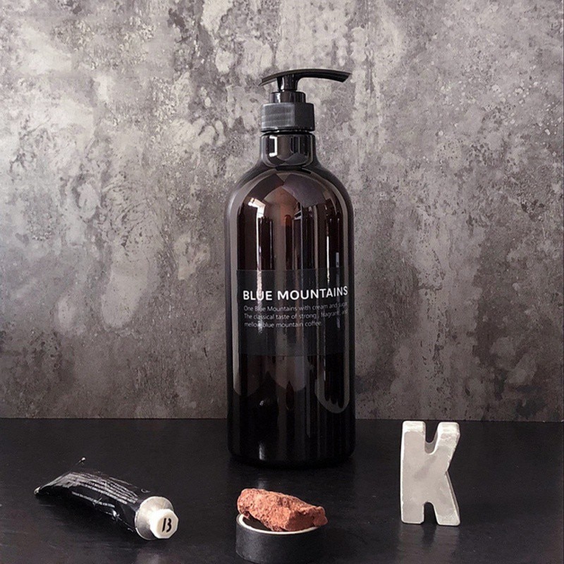 Bouteille de Gel douche rechargeable, Style nordique, 250/500ML, pour shampoing, savon, bouteilles brunes, presse, rangement, maison ou hôtel