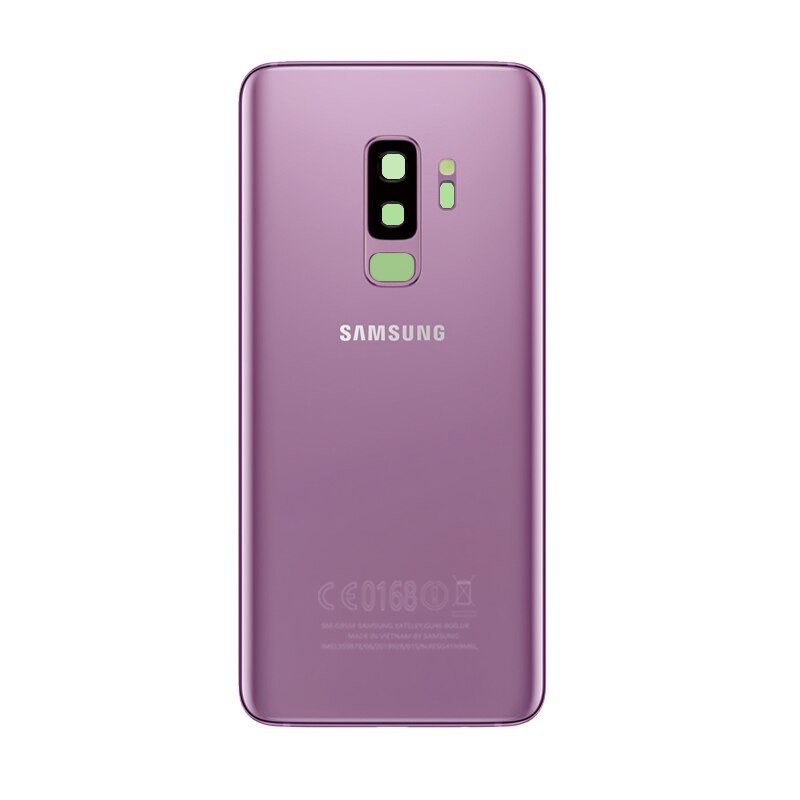 Oryginalna tylna szyba do SAMSUNG Galaxy S9 G960 G960F/S9 + S9 Plus G965 G965F pokrywa baterii obudowa na tył telefonu z obiektywem aparatu: S9 Plus Purple