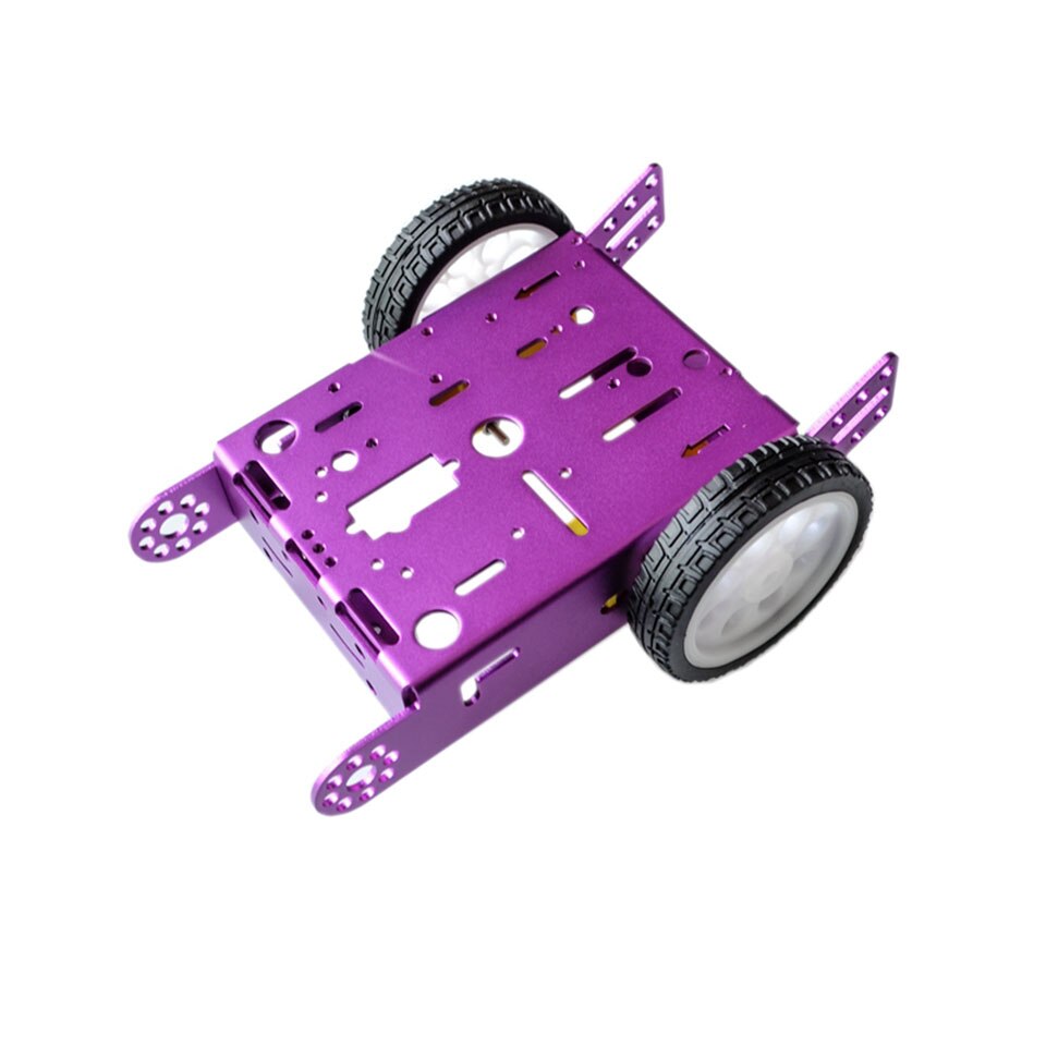 Aluminum Alloy Car Robot Car Intelligent Car Chassis Alloy Chassis 2-Wheel Car Diya30: Purple