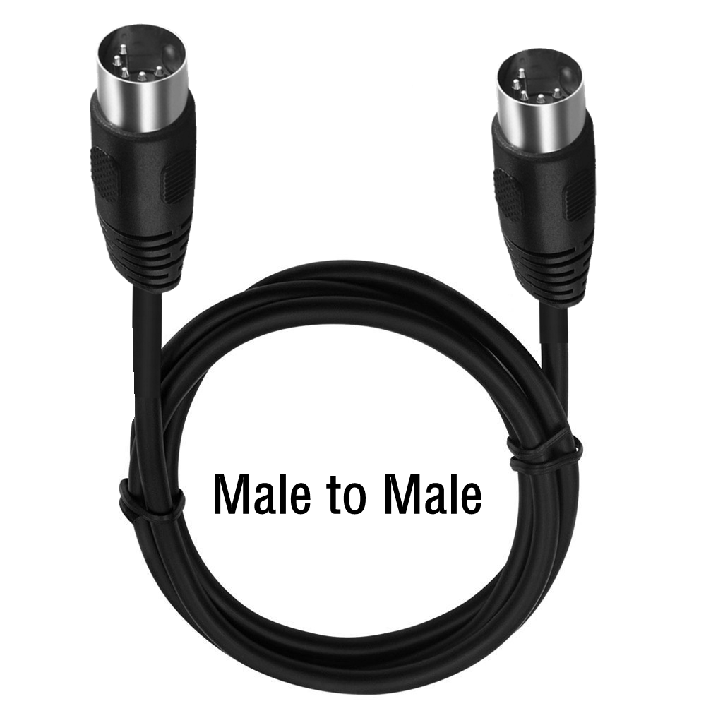 Câble MIDI mâle à mâle et femelle, 5 broches DIN mâle, câble d'extension Audio pour prise de haut-parleur noir 3m/1.5m 0.5m