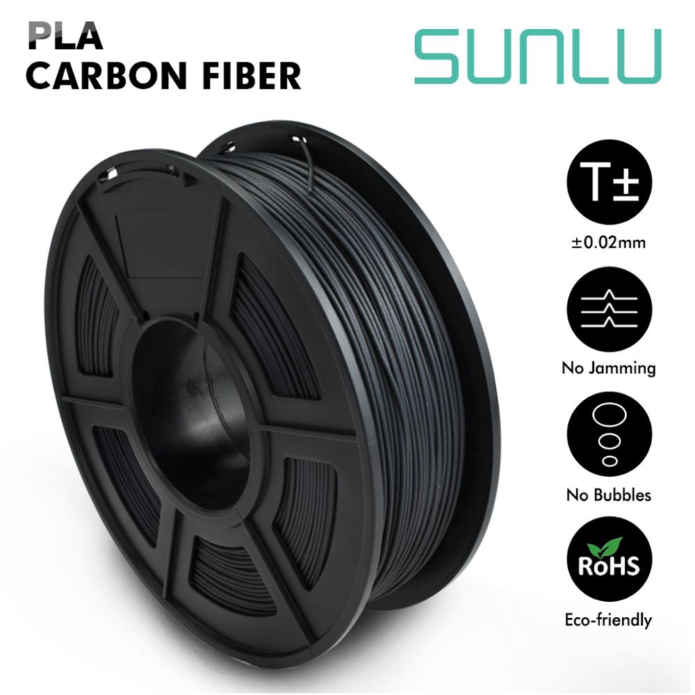 Sunlu 1.75Mm Pla Carbon Filament 1Kg Voor 3D Printer Plasctic Pla Koolstofvezel 3D Printing Filament