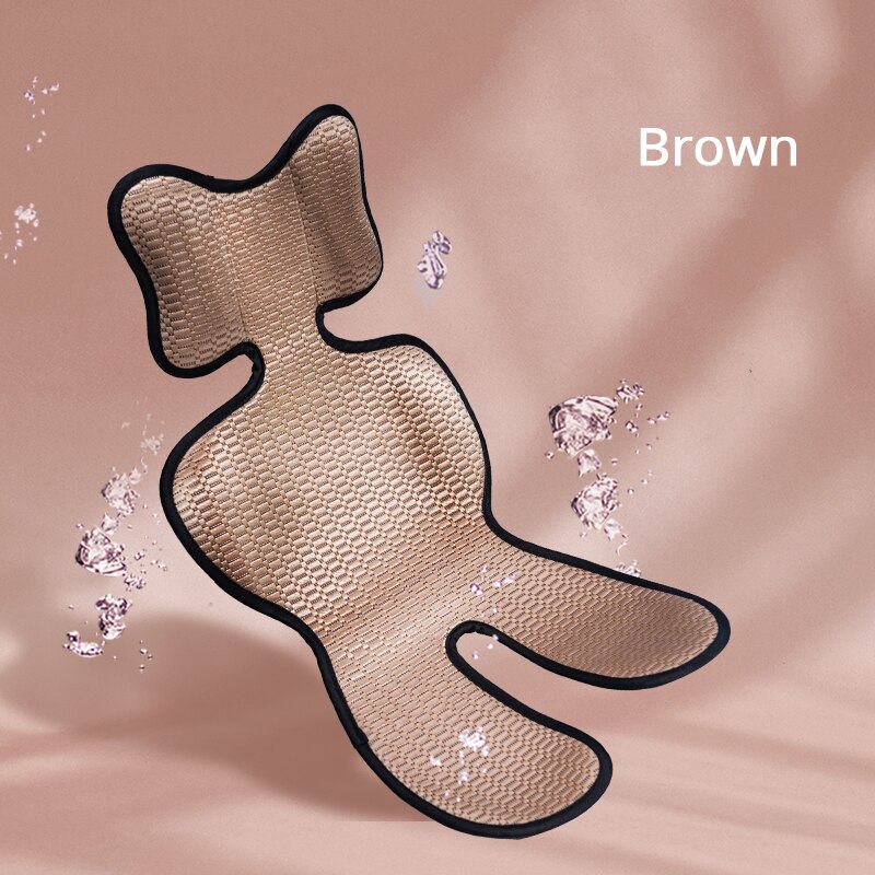 Sunveno Baby Stroller Accessories Comfortable Cool Baby Stroller Liner General Seat Cushion Kids Pushchair Cushion Stroller Pad: Brown
