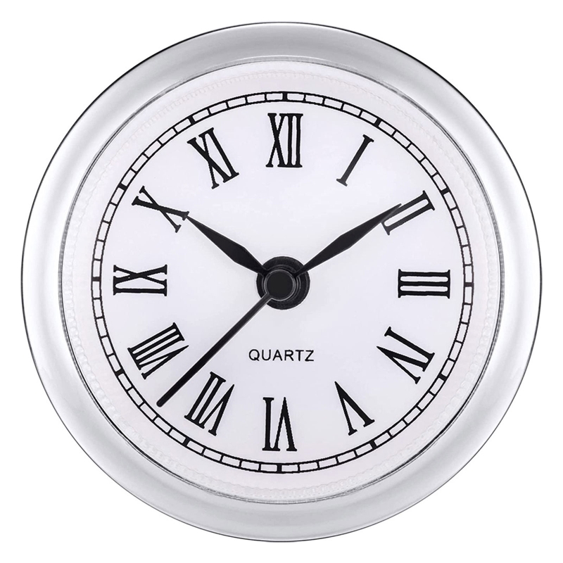 Mini inserto de reloj de 2,4 pulgadas, 61mm, reloj de cuarzo redondo, movimiento de ajuste, reloj en miniatura, Nume romano,