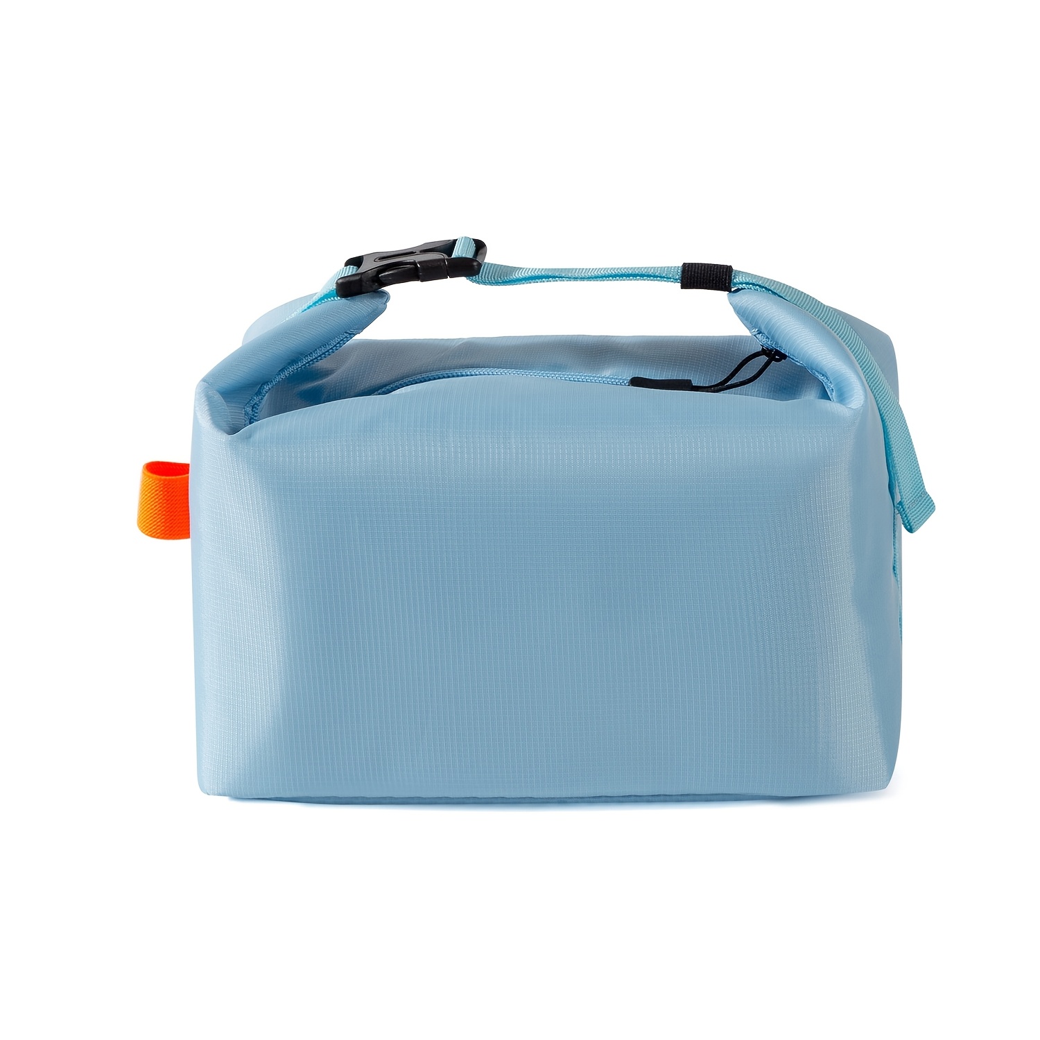 Große Tragbare Isolierte Kühltasche aus Aluminium mit Reißverschluss für Wärmeerhaltung, draussen-Camping, Reisen und Tägliche draussen-Ausstattung: HIMMELBLAU