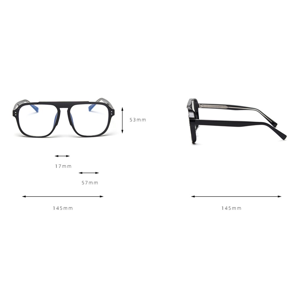 Peekaboo clear oversized glasses optical women tr90 big black transparent eyeglasses for men acetate