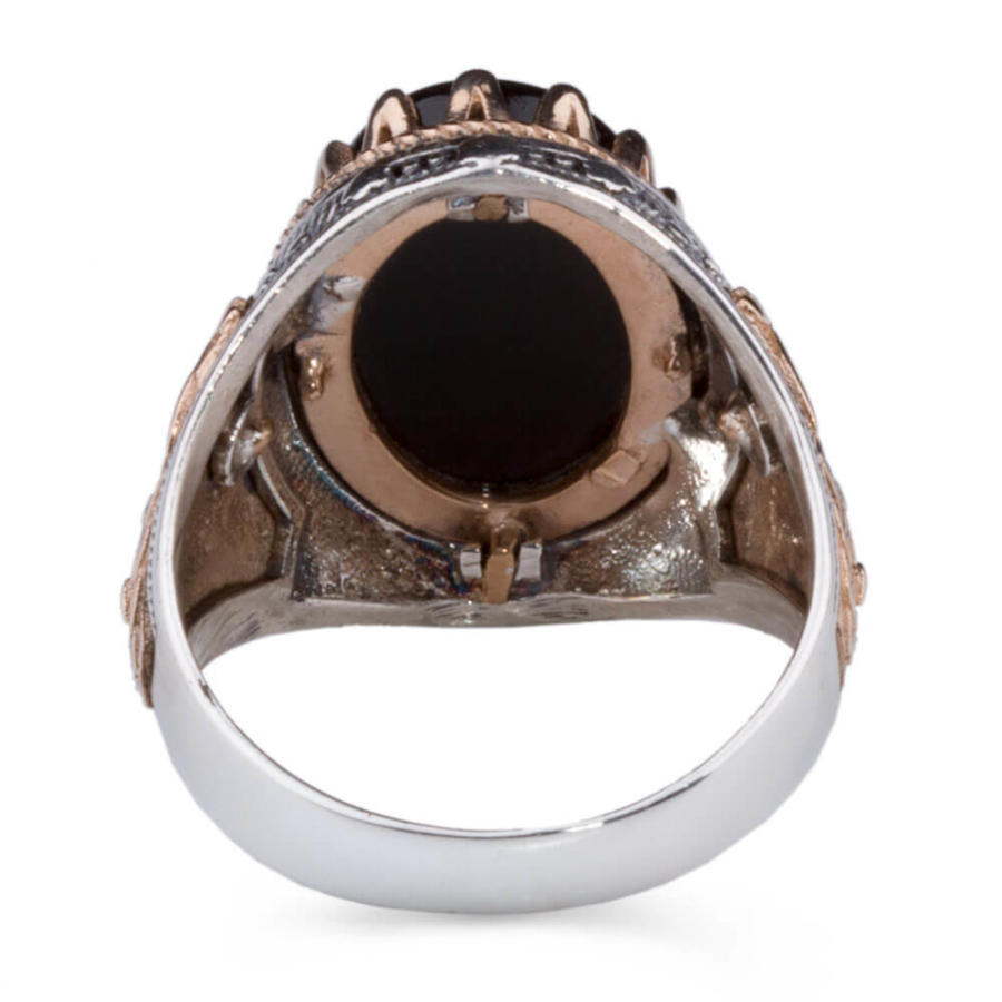 925 Sterling Silver Men's Ring with Black Onyx Stone Onyx Ring for Men