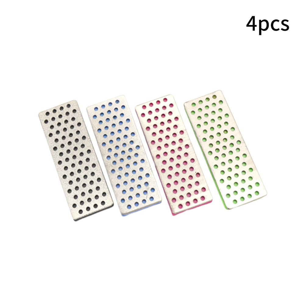 4pcs/set Compact Durable Diamond Hard Millstone Portable Repairing Sharpener Blade Outdoor Tool For Ski Edges
