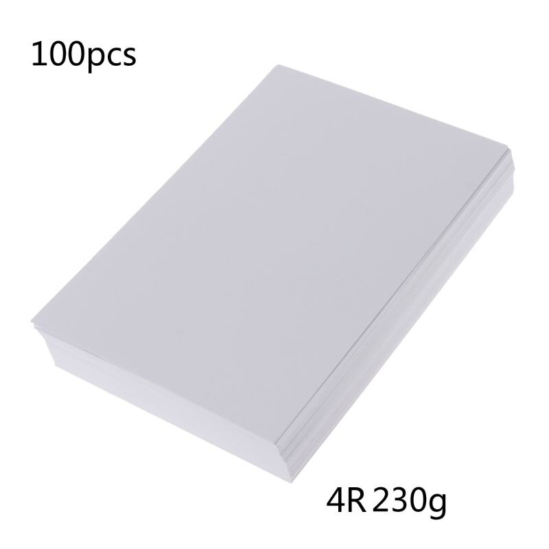 100 Sheets Photographic Paper Glossy Printing Paper 230g 4R 4x6 Photo Paper For Inkjet Printer Paper Supplies Color Printing