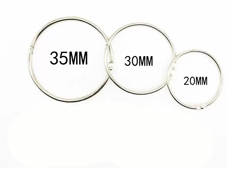 Bindande järnring förkromad enkelhåls anteckningsbok bindekort bindningsring