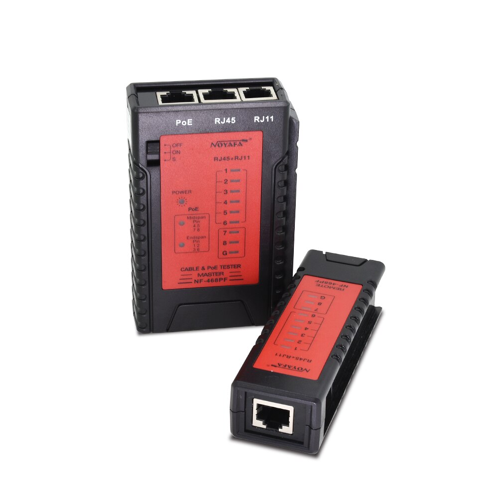 NOYAFA – détecteur de continuité de câble NF-468PF, Original, testeur de câble PoE RJ11 RJ45, détecteur de réseau Ethernet